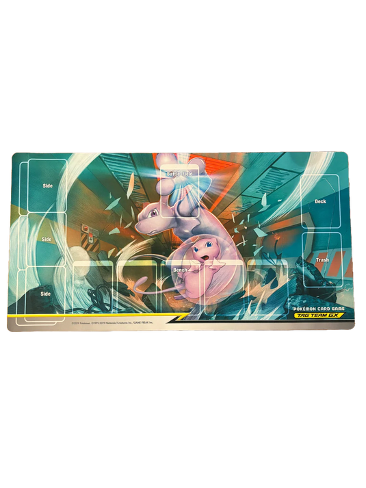 Pokémon TCG Playmat Mewtwo & Mew Tag Team GX League Cup Champion