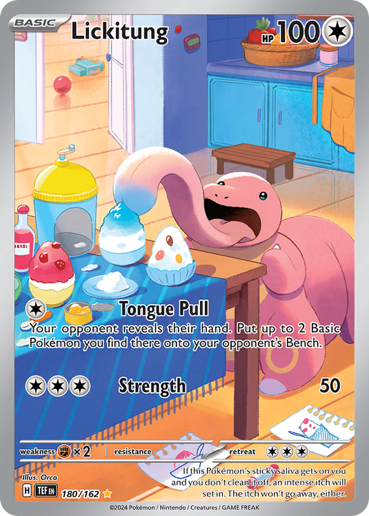 Lickitung - 180/162 - Temporal Forces - Illustration Rare – Tabletop ...