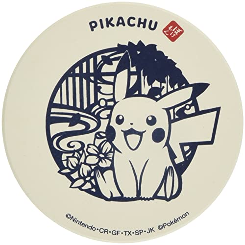 Load image into Gallery viewer, Kaneshotouki 140565 Pokémon Pikachu Ceramic Absorbent Coaster, 3.5 Inches (9 Cm), Cut Touch
