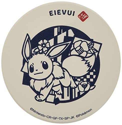 Load image into Gallery viewer, Kaneshotouki 140566 Pokémon Eevee Ceramic Absorbent Coaster, 3.5 Inches (9 Cm), Cut Touch
