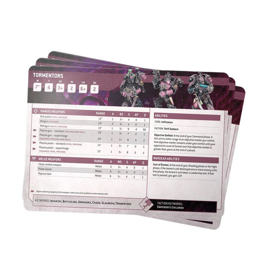 Warhammer: Emperor's Children - Datasheet Cards