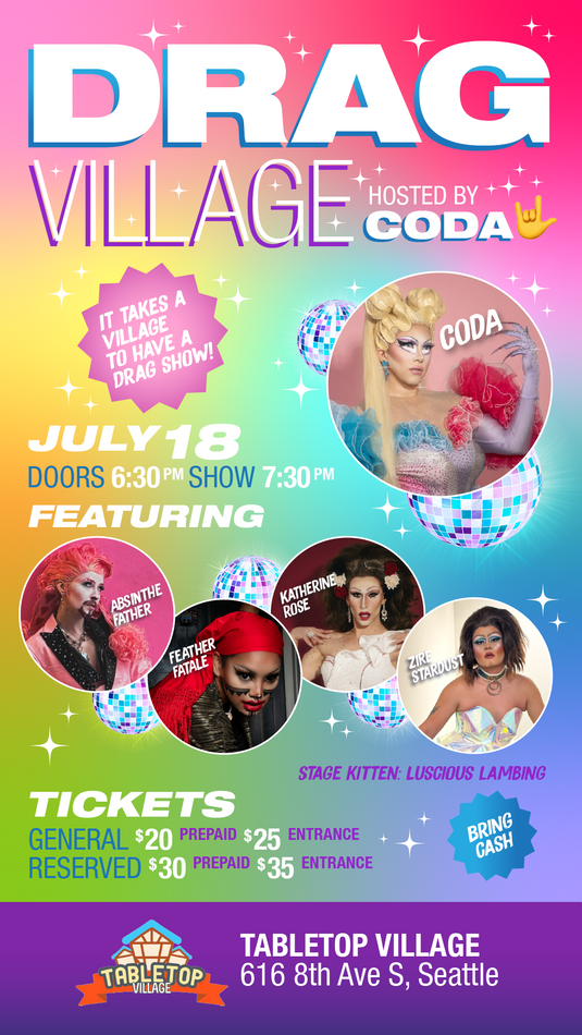 Drag Village Event (All ages welcome) - July 18th, 2026