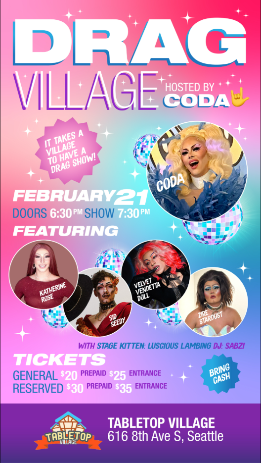 Drag Village Event (All ages welcome) - February 21, 2026
