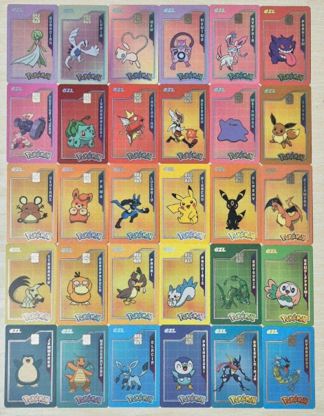 Official 2026 Pokemon 30th Anniversary EZL Transit Card Random Blind Pack 1PC
