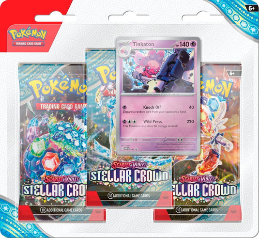 Pokemon TCG: Stellar Crown 3-Pack Blister (Tinkaton or Latias)