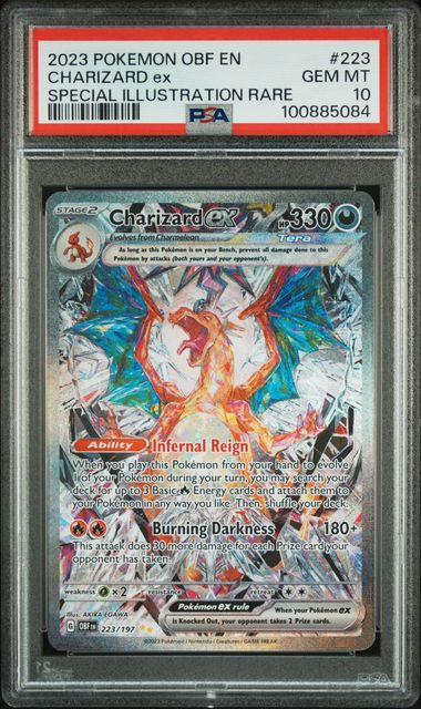 Load image into Gallery viewer, 2023 Pokémon Obsidian Flames #223 Charizard EX Special Illustration Rare PSA 10
