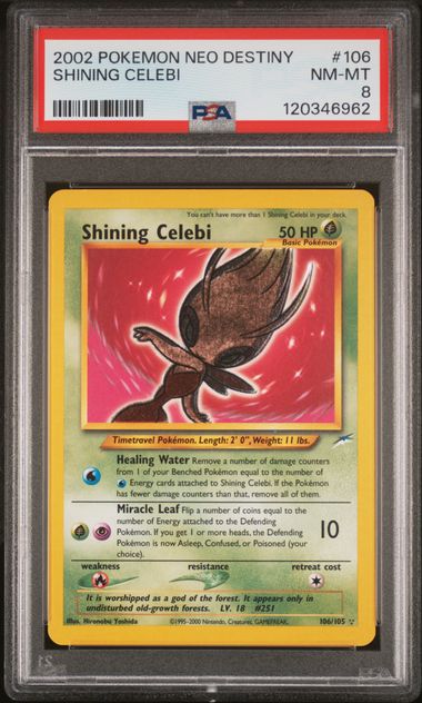 2002 Pokémon Neo Destiny #106 Shining Celebi PSA 8