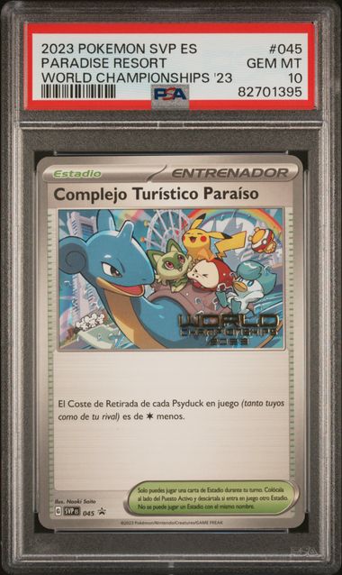 2023 Pokémon World Championships Promo #045 Paradise Resort - Spanish PSA 10