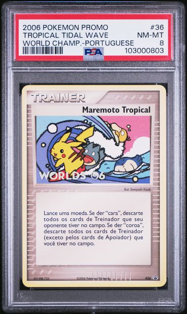 Load image into Gallery viewer, 2006 Pokémon World Championships Promo #36 Tropical Tidal Wave - Portuguese PSA 8
