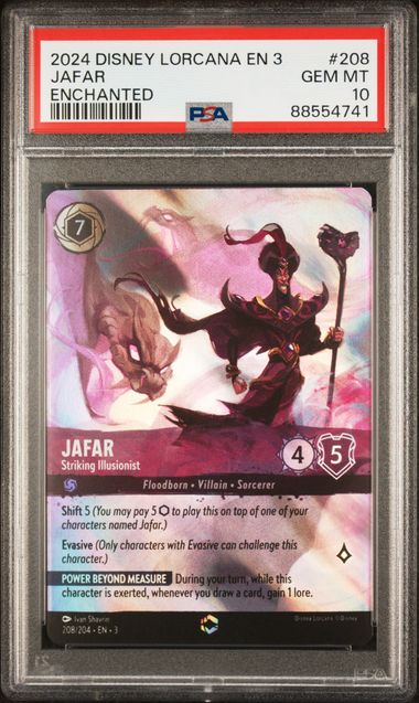 Load image into Gallery viewer, 2024 Disney Lorcana Into the Inklands #208 Jafar Enchanted PSA 10
