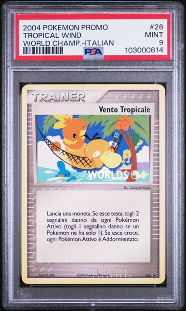 Load image into Gallery viewer, 2004 Pokémon World Championships Promo #26 Tropical Wind - Italian PSA 9
