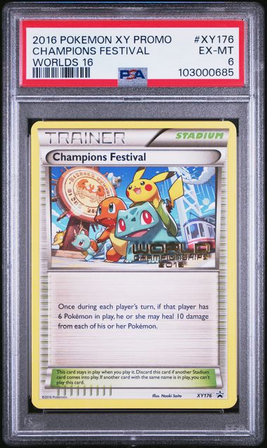 2016 Pokémon World Championships Promo XY176 Champions Festival PSA 6