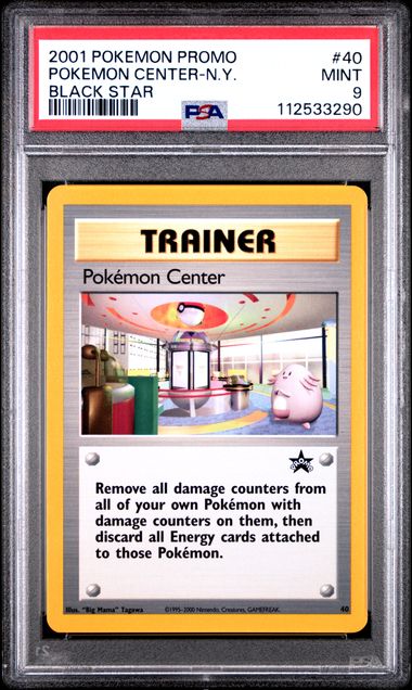 2001 Pokémon Promo Black Star #40 Pokémon Center New York PSA 9