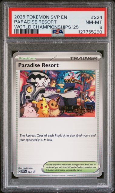 Paradise Resort #224 - World Championships 2025 Promo - PSA 8 NM-MT