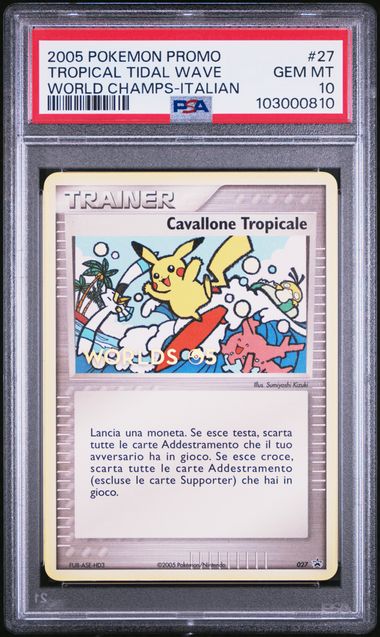 2005 Pokémon World Championships Promo #27 Tropical Tidal Wave - Italian PSA 10