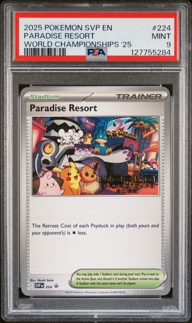 Load image into Gallery viewer, Paradise Resort #224 - World Championships 2025 Promo - PSA 9 MINT
