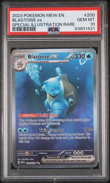 Load image into Gallery viewer, 2023 Pokémon 151 #200 Blastoise EX Special Illustration Rare PSA 10
