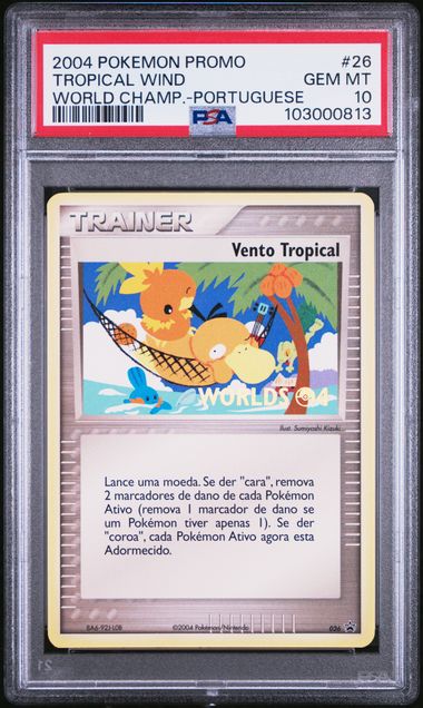 2004 Pokémon World Championships Promo #26 Tropical Wind - Portuguese PSA 10