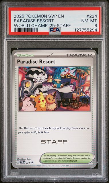 Load image into Gallery viewer, Paradise Resort #224 - World Championships 2025 Staff Promo - PSA 8 NM-MT
