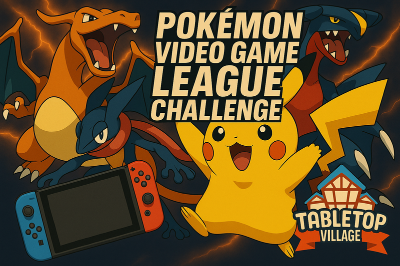 Load image into Gallery viewer, Pokemon Video Game League Challenge poster with corrected spelling
